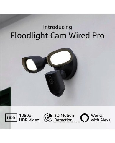 Ring Floodlight Camera Wired Pro (Black)