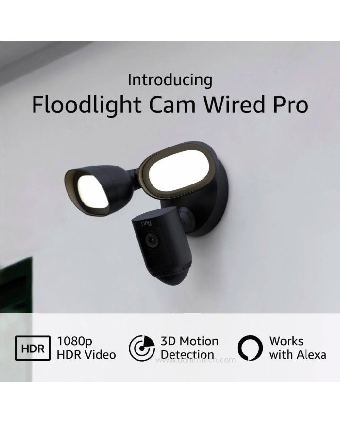 Ring Floodlight Camera Wired Pro (Black)