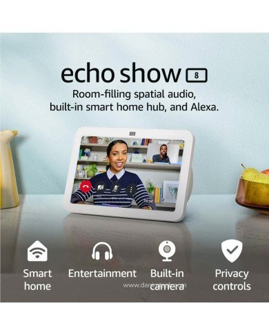 Amazon Echo Show 8 [Gen 3] (Glacier White)