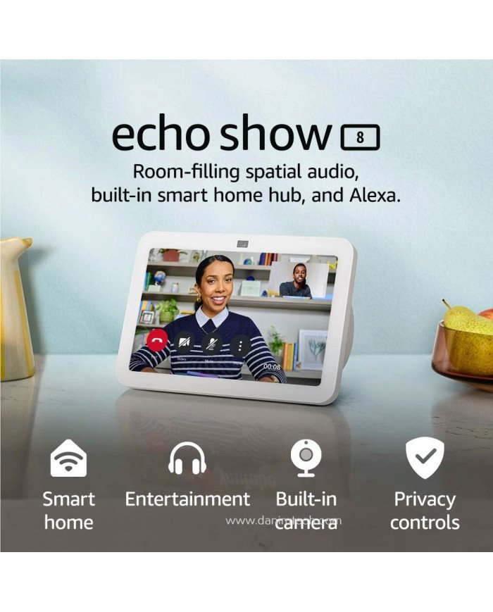 Amazon Echo Show 8 [Gen 3] (Glacier White)