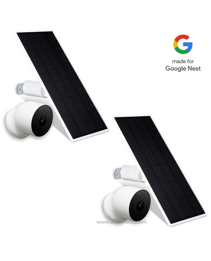 Google Nest Cam (Battery) + Wasserstein Solar Panel Bundle 2-Pack,