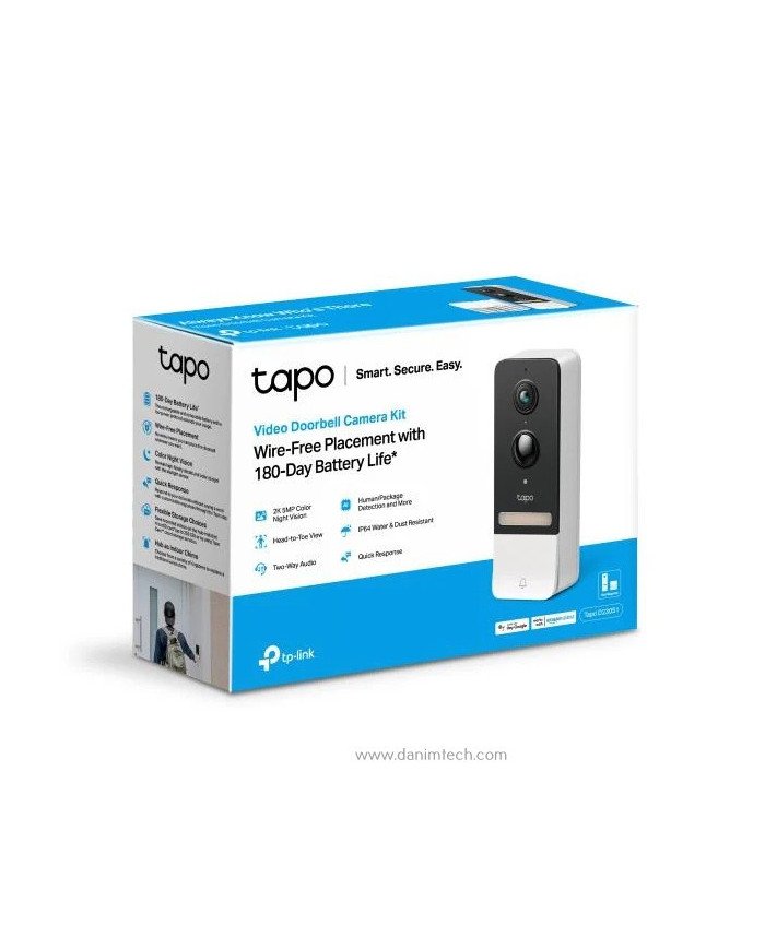 TP-Link Tapo 2K Wireless Video Doorbell with Hub