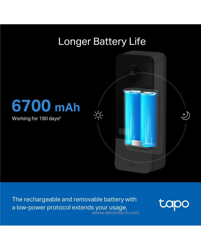 TP-Link Tapo 2K Wireless Video Doorbell with Hub