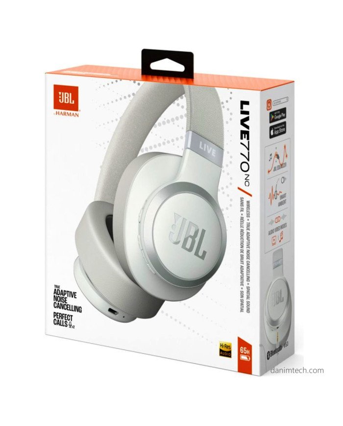 JBL Wireless Over-Ear Smart Headphones Live 770NC (White)