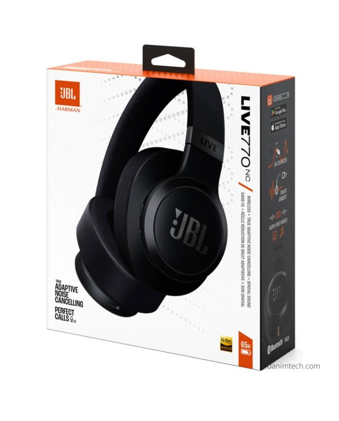 JBL Wireless Over-Ear Smart Headphones Live 770NC (Black)