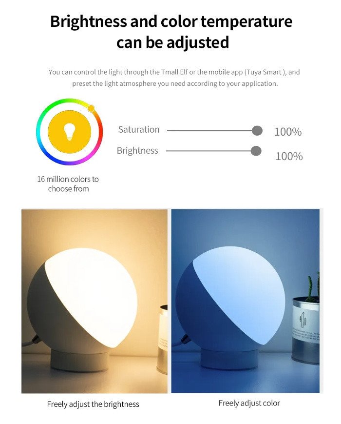 Vega  Desk Smart Lamp Decorative WIFI Mood Light