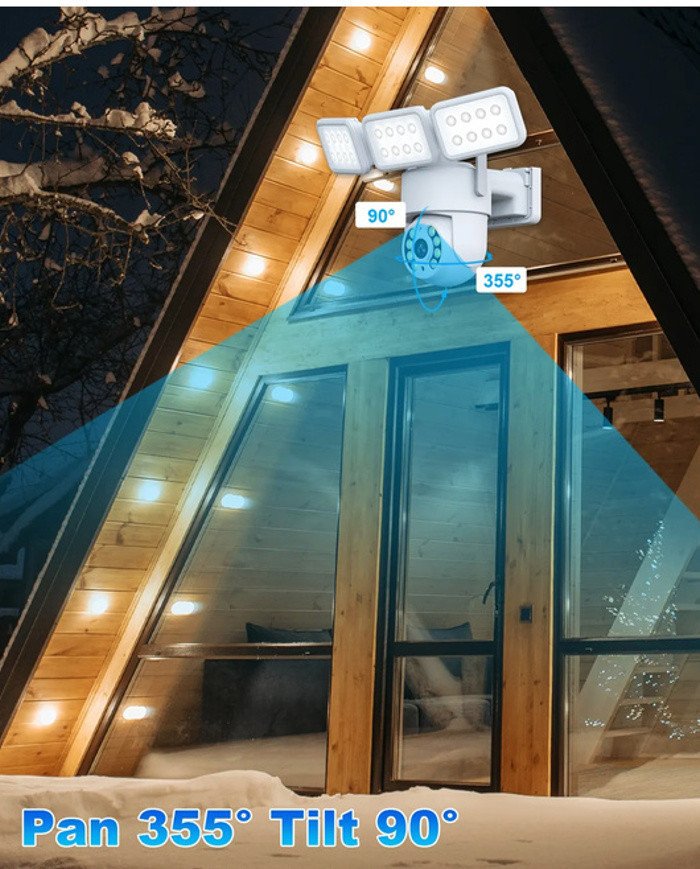 Vega Smart 4MP Outdoor Flood Light Camera Full HD 1080P