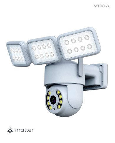 Vega Smart 4MP Outdoor Flood Light Camera Full HD 1080P