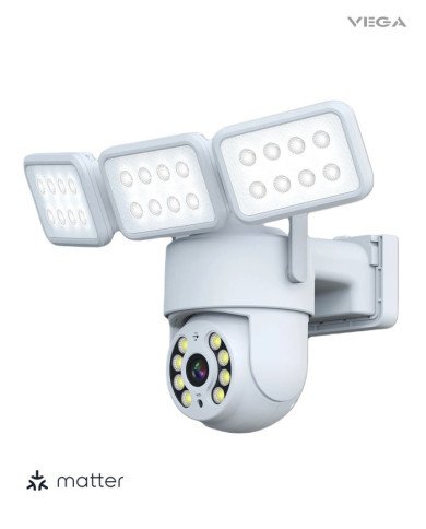 Vega Smart 4MP Outdoor Flood Light Camera Full HD 1080P