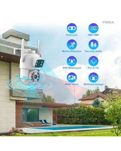 Vega Smart Security  Flood Light Camera Outdoor