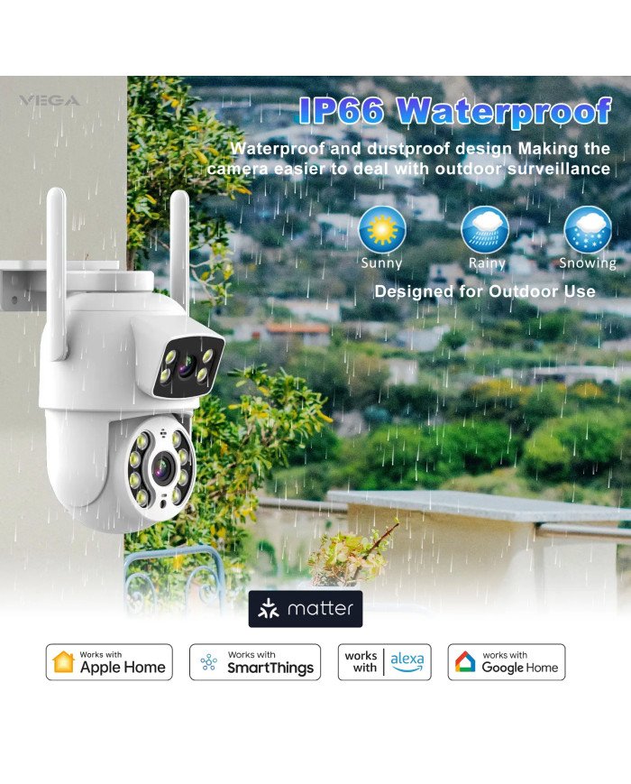 Vega Smart Security  Flood Light Camera Outdoor