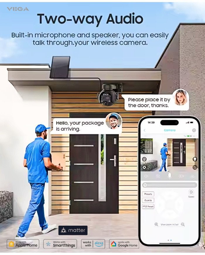 Vega 6MP 2K Smart Outdoor Camera Waterproof AI